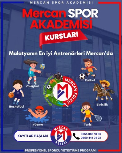 Mercan Spor Akademisi Kursları Malatya Mercan Koleji