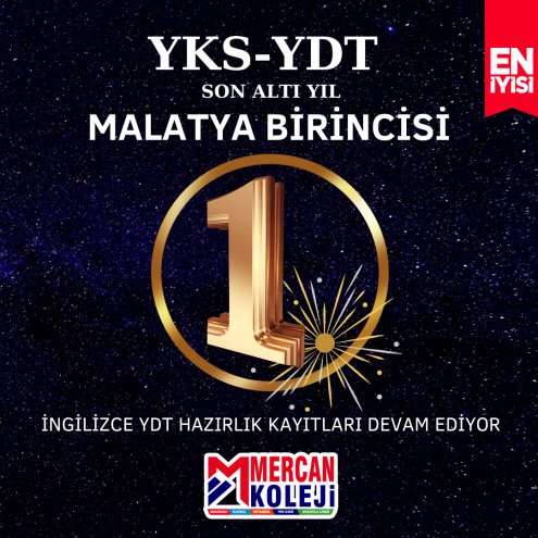 YKS- YDT İngilizce Malatya BİRİNCİSİ ve DERECELERİ.Malatya Mercan Koleji